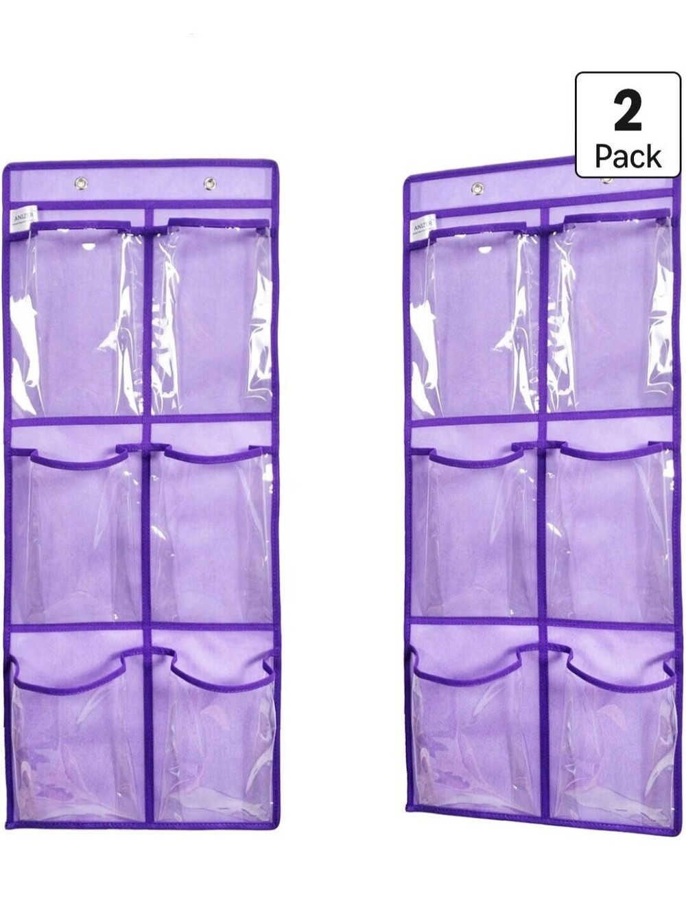 Over The Door Hanging Shoe Organizer Narrow Closet Door Shoe Storage 6 Large